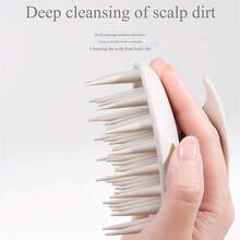 Bàn chải massage gội đầu bằng silicon, bàn chải làm sạch da đầu, dụng cụ gãi ngứa tóc. - Nhiều màu - Xem 1