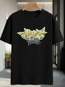 Men Plus Size T-Shirts - Black - View 2