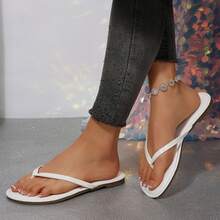 Womens Flip Flops Thong Sandals Shoes Flats For Ladies Slides Lightweight Slippers Summer Casual Beach Dressy Sandals - 白色 - 查看 10