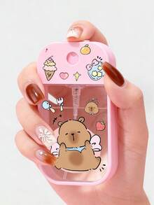New Cute Capybara Pattern Transparent PET Card Spray Bottle, Perfume Spray Bottle, Makeup Remover Liquid Refill Bottle, Moisturizing Spray Bottle, Suitable For Nail Polish, Makeup Remover, Toner And Cleansers - Multicolor - View 5