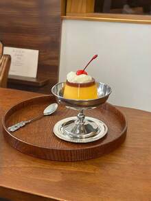 1 chiếc ly cao chân bằng thép không gỉ 304, thích hợp đựng tráng miệng, bánh pudding, kem, thạch, salad trái cây, sữa chua, dùng trong các lễ hội, quán cà phê, nhà hàng cao cấp, gia đình và các dịp thương mại khác. - Bạc - Xem 10