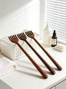 1支加长天然檀香木刮痧棒，简约木质设计，光滑抛光按摩刮痧板，适合日常使用和送礼，四季皆宜。 - 長手柄 - 查看 6