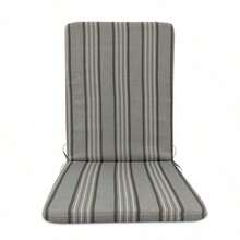 High Back Outdoor Chair Cushions-Proof Patio Dining Chair Cushions, Removable-Washable Cover Camping Beach Picnic Travel , Outdoor/Indoor High Back Chair Cushion Compatible Rocking Chairs, Dining Chairs, Desk & Office Chairs - Gifts - 灰色條紋 - 查看 6