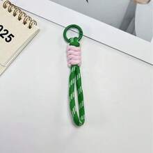 3pcs/5pcs/10pcs Colorful Handmade Woven Rope Keychain, Backpack Pendant, Anti-Lost Key Chain, Phone Accessory, Polyester Short Rope Pendant, Phone Case Keychain (Random Color) - Multicolor - View 6