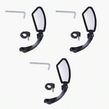 Bicycle Rearview Mirror Mountain Bike High Definition Rear View Mirror Electric Bike Adjustable Reverse Mirror Flat Mirror Wide Angle Mirror Outdoor Cycling Accessories - Black - View 12
