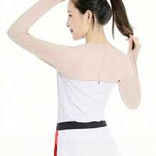 1pc Breathable UV Protection Ice Silk Sleeve Cover, Ice Silk Sunshade Sleeves, Cool Shawl Sleeve Sleeves, Summer Elastic Half Finger Arm Gloves, UV-Resistant Sun Protection Sleeve Sleeves, Sun Protection Sleeve Sleeves With Finger Holes, For Outdoor Sports And Golf, Outdoor Cycling UV Protection - G - 查看 4