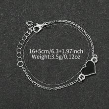 2件套 女士不锈钢方形简约数字表盘石英腕表+手链 - 銀色 - 查看 6
