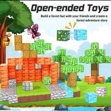 Bộ xếp hình nam châm 28/48/64/100 mảnh - Đồ chơi xếp hình khối lập phương, Đồ chơi giáo dục STEM kích thích giác quan cho bé trai và bé gái từ 3 tuổi trở lên, Đồ chơi sáng tạo giúp bé học tập và vui chơi, Bộ trò chơi lắp ráp DIY, Quà tặng sinh nhật/ngày lễ (Nhiều màu) - Nhiều màu - Xem 5