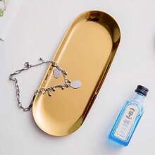 1/4 - Piece Gold Stainless Steel Multi - Purpose Tray. For Jewelry Storage & Food Serving, Ideal For Family Meals & Home Decoration - Gold - View 8