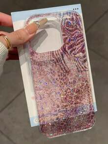 1个闪光渐变豹纹彩绘保护壳，兼容 17 Pro、17 Air、17、17 Pro Max、16 Pro Max、16、16 Pro、15 Pro Max、14、13、12、11、14 Pro Max、11、14、13等智能手机，防摔，男女通用 - 彩色 - 查看 3