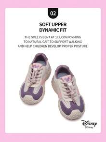 1 Pair Disney Authorized Collaboration Children's Sneakers, Suitable For Daily Wear, Festivals, Sports, Outdoor Activities, Comfortable, Non-Slip, Durable, Breathable (Boys' Sneakers, Boys' Skate Shoes, Children's Sneakers, Girls' Sneakers, Girls' Skate Shoes) - Purple - View 4