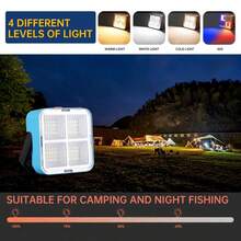 1PC, Solar Collapsible Camping Lantern, Rechargeable LED Portable Light, Multi-Function Emergency Flashlight, 4 Modes, Tent Lamp, High Brightness, Long Lasting, Foldable For Camping Hiking Fishing Emergency Home Use (Including Battery) - LED Camping Light - View 3
