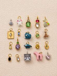 1件高端小众珐琅滴落吊坠饰品，18k不锈钢材质，图案元素包括浣熊、土拨鼠、松鼠、粉红小马、大象等。防水防褪色，适合女性或情侣佩戴，可作手链吊坠、珠宝吊坠、项链吊坠、夏季珠宝设计、手机链吊坠、钥匙扣吊坠等。 - 彩色 - 查看 1