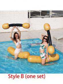 1/2/4pcs Inflatable Water Shooting Sticks, Wooden Grain Design, With Handle, Made Of PVC, Suitable For Water Games, Swimming Pool, Beach, Party, Inflatable Swimming Ring, Inflatable Buoy, Swimming Pool Floating Objects, Add Fun, Air Pump Needed Separately - Multicolor - View 11