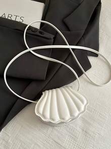 Fashionable Minimalist Shell Handbag, New Arrival Mini Unique Ins Style Crossbody Bag, Chic Shoulder Bag For Women - White - View 8