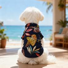 BJAYPET Áo sơ mi Hawaii thoáng khí cho thú cưng, cài cúc phía trước dễ mặc/cởi, phù hợp cho chó nhỏ đến trung bình như chó Maltese và Poodle, áo mát mẻ cho kỳ nghỉ hè. - Nhiều màu - Xem 14