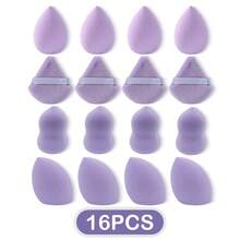 Bộ bông trang điểm đa hình màu tím 4/8/16 miếng, 3 loại bông phấn tam giác khác nhau, bông tán phấn mềm mại, không chứa latex, giúp tán kem nền, che khuyết điểm và tạo khối mắt hoàn hảo, có thể tái sử dụng và dễ dàng vệ sinh. Dụng cụ trang điểm màu tím dễ vệ sinh. - Nhiều màu - Xem 13