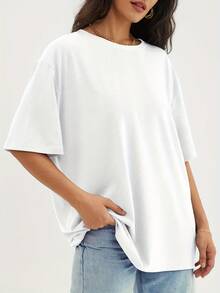 Women's 3-Pack Plus Size Short Sleeve T-Shirts, Summer Loose Tops, Fashion Basic Tees, Comfortable For Casual Vacation & Fitness Wear - Nhiều màu - Xem 9