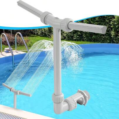 1 Bộ chuyển đổi đài phun nước hồ bơi hai tia dễ lắp đặt - Không cần pin, vòi phun nước nhiều tia cho hồ bơi, đài phun nước hồi lưu, vòi phun nước hình vòng cung cho hồ bơi, sân vườn, trang trí làm mát, phụ kiện nâng cấp hồ bơi, vật dụng cần thiết cho hồ bơi mùa hè, đài phun nước thẩm mỹ, phụ kiện trang trí hồ bơi hợp xu hướng, nhựa bền cho hồ bơi tạo sóng và spa mùa hè.