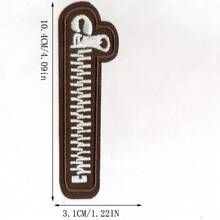 Miếng vá in chuyển nhiệt họa tiết khóa kéo, miếng vá thêu, thích hợp cho việc may vá DIY. - Phiên bản ủi - Xem 4