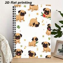 Sổ tay xoắn ốc cỡ A5 họa tiết chó Pug dễ thương, trang trí bằng cây xanh tươi mát và nốt nhạc, mang đến bầu không khí duyên dáng và vui tươi. Kiểu dáng tối giản và thời trang, viết trơn tru và thoải mái, phù hợp cho việc ghi chép hàng ngày, ghi lại cảm hứng, ghi chú và các trường hợp khác, thêm sự ấm áp và niềm vui cho thời gian viết của bạn, một vật dụng thiết thực và hữu ích để nâng cao lối sống của bạn. - Y - Xem 4