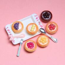 Cute Mini Fruit Tart Resin Model - DIY Handmade Mini Food Decoration Suitable For Dollhouse And Jewelry Making, Suitable For Teenagers As Mini Toys - Multicolor - View 3