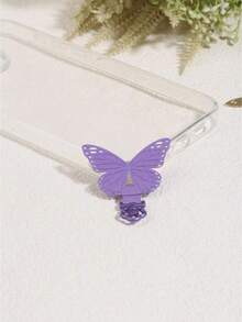 360°旋转超薄0.2mm手机垫，复古蝴蝶图案，304不锈钢手机夹，手机挂绳配件，单扣垫，超薄防丢背贴，坚固连接垫，单耳耳机夹，通用腕带金属垫贴片夹 - 彩色 - 查看 20