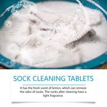 JUE FISH 12 Stück Socken Tiefenreinigungstücher, Wäsche Fleckentferner Tabletten für weiße Socken & Sneaker, tragbares Farbschutz Waschpapier, müheloser Schmutzradierer, reisefreundliche konzentrierte Wäschemittel, sofortige Auffrischung für graue Socken, unverzichtbares Zubehör - Wie viele - Übersicht 3