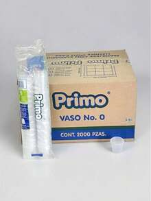 Caja Vaso Plástico Num. 0 Primo (2000pz) (Para Muestras) - Traslucido - Ver 1