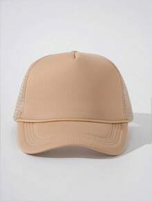 1pc Solid Color Drawstring Mesh Cap, Adjustable Outdoor Sun Protection Casual Hat Suitable For Spring/Autumn Travel Beach Vacation, Unisex Y2K Style Cap,Summer,Holiday,Festival - Baseball Cap - View 26