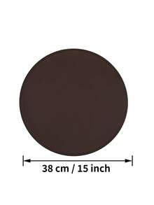 1pc Round PVC Placemat, Washable, Easy To Clean, Wipe-Clean, Non-Slip, Heat-Resistant, Dining Table Mat, Sweet Nostalgia, Elegant Placemat, PVC Dining Mat, Table Setting, Kitchen Dining Pad, Room Decor, Holiday Wedding Party Decor - Black - View 9