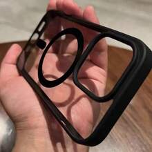 透明磁吸手机壳，兼容 16/15/14/13/12/11 Pro/Plus/Max/Mini/7/8/SE/16e/7P/X/XR/XsMax，防震保护套，也适用于 S25 Ultra/S24 Ultra/S23 FE/S22+/A05/A06/A36/A55/A16/A15/A56 - 黑色 - 查看 6