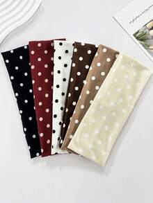 1pc Women's Polka Dot Print Soft Non-Slip Headband, Elastic Sweatband, Elastic Yoga Sports Hair Accessory, Multifunctional Headband Suitable For Daily Wear And Various Occasions, Fashionable Headscarf Hair Accessory For Women Suitable For Vacation, Daily Life, Yoga, Exercise, Travel - Multiple Styles - View 4