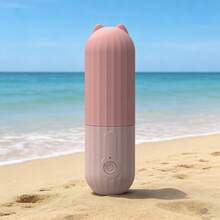 Ventilador eléctrico pequeño de mano para mujeres, batería recargable, alta velocidad de viento, ventilador de carga silencioso para exteriores, compacto y portátil para viajes al aire libre - rosa - Ver 3