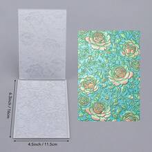 Plantilla de relieve en 3D con flores degradadas, para hacer álbumes de fotos, tarjetas y carpetas de artesanía con textura en 3D, ideal para entusiastas de la manualidad - Multicolor - Ver 18