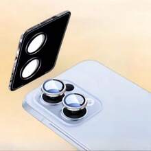 1pc Lens Protector, Compatible With OPPO A5/A5X/A5 Pro Metal Ring Tempered Glass Lens Protector, High Definition Independent Lens Protector, Scratch-Resistant And Wear-Resistant, Ultra-Thin Tempered Glass Lens Cover, 9H Tempered Glass Metal Camera Screen Protector, Easy Installation With Positioning Tool, Fashionable Phone Accessory, Compatible With Protective Case - Multicolor - View 3