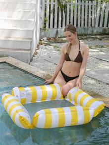 1pc Inflatable Pool Float Hammock Bed, Adult Summer Swimming Pool & Beach Party Accessory, Perfect Gift For Pool Vacation & Relaxation, Beach Essentials, Pool Inflatable, Pool Float - Multicolor - View 19