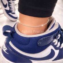 Anklet With Mini Beads In Genuine 925 Sterling Silver, 25.5cm - 銀色 - 查看 2