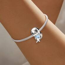 1颗925纯银印章吊坠珠，适合女士手链和项链DIY首饰制作及日常装饰 - 海豹 - 查看 5