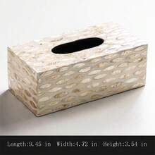 INS Style Light Luxury Natural Shell Decorative Tissue Box, Suitable For Living Room And Dining Room, Creative Desktop Storage - Multicolor - View 16