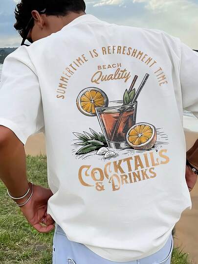 SU ER Men's Fashionable Printed Short Sleeve T-Shirt | Exquisite Design | Essential For Summer | Easy To Match, Showcasing Your Style