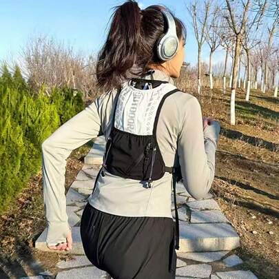 1 chiếc túi đeo vai thoáng khí, ba lô thể thao chạy bộ, đạp xe, ba lô leo núi, du lịch ngoài trời bằng nylon, 3 màu để lựa chọn - Có dải phản quang.