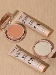 USHAS 二合一粉底蜜粉套装，哑光粉底，遮盖肌肤瑕疵，完美肤色，持久防水妆容 - #05 Cool Porcelain Beige - 查看 7