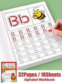 1/2/3/4pcs A-Z Letter Practice Book, Including Writing Practice, Reusable Handwriting Workbook And Magic Practice Book, Suitable For Students, Stationery, Learning Supplies, Ideal Gift For Back To School, Learning Rewards, Holidays Or Birthdays - A - View 2