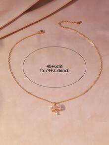 1 chiếc dây chuyền mặt hình bướm mạ vàng dành cho nữ - Dây chuyền mặt hình bướm thanh lịch với ngọc bích hồng và đá cubic zirconia trong suốt hình giọt nước, trang sức tối giản hàng ngày, quà tặng công sở, ngày Valentine, sinh nhật, kỷ niệm cho mẹ, bạn gái, vợ. - Nhiều màu - Xem 6