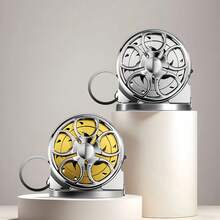 1个迷你镂空钥匙扣卷尺 - 2米钢卷尺，便携式小型卷尺，紧凑型家用钥匙扣卷尺，优雅小型钢尺，公制和英制双刻度，多功能钢卷尺，礼品尺 - 2米 - 查看 3