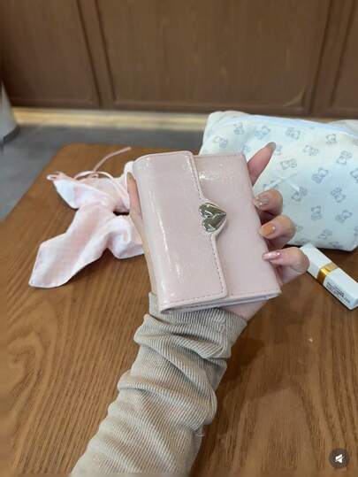 Minimalist Coin Purse Small Folding Zipper Women's Wallet, Mini Thin Multi-Layer Portable ID Card Cash Credit Card Holder, Minimalist Modern Business Anniversary Valentine's Day Birthday Gift For Girlfriend, Women, Ladies, Girls, Grey Wallet, Teacher's Day Gift, Gift For Girlfriend, Women's Gift, Gift Bag, Business Casual School Supplies, Teacher's Day Gift, Back To School Women's Wallet, Clutch, Small Wallet