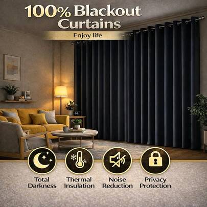 4 Panels 100% Blackout Curtains Heat Insulation Noise Reduction Privacy Protection Room Darkening Curtains Energy Efficient Curtains Thermal Insulated Curtains Soundproof Curtains For Living Room Bedroom Modern Curtains For Bedroom Decorative Curtains For Living Room Elegant Curtains For Bedroom Luxury Curtains For Living Room Plain Curtains For Bedroom Solid Color Curtains For Living Room Blackout Window Treatments For Bedroom Light Blocking Curtains For Living Room Partition Curtains Suitable For Living Rooms Bedrooms Balconies And Courtyards BLACK RED GRAY GREEN