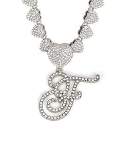 字母吊坠项链 迈阿密链条项链 女士嘻哈镶钻字母吊坠项链 珠宝礼物 - 愛心字母項鍊 - 查看 29