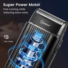 Máy cạo râu điện Hatteker 1 cái sạc USB dành cho nam, có chức năng tỉa râu và làm trắng. - màu đen - Xem 8